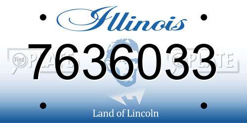 7636033 Illinois License Plate
