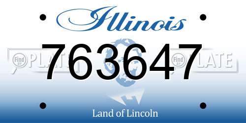 763647 Illinois License Plate