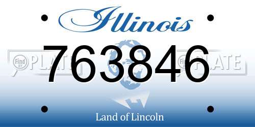 763846 Illinois License Plate
