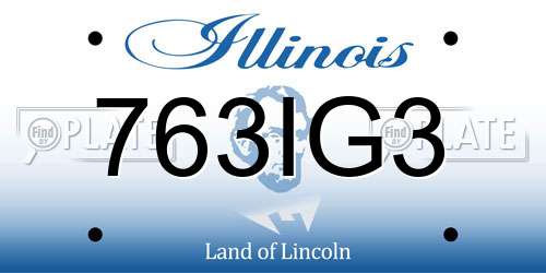 763IG3 Illinois License Plate