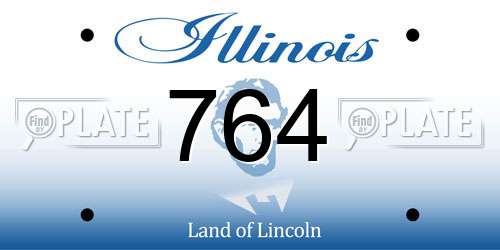 764 Illinois License Plate