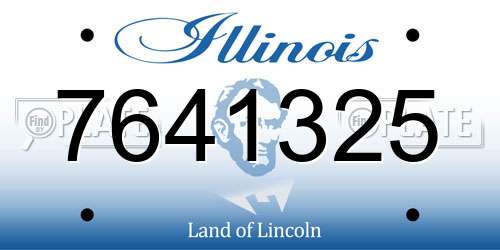 7641325 Illinois License Plate