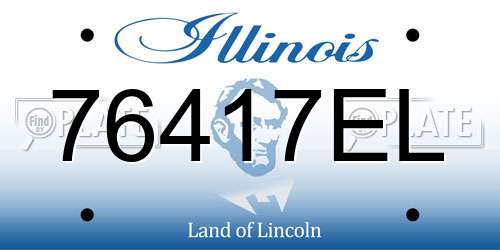 76417EL Illinois License Plate