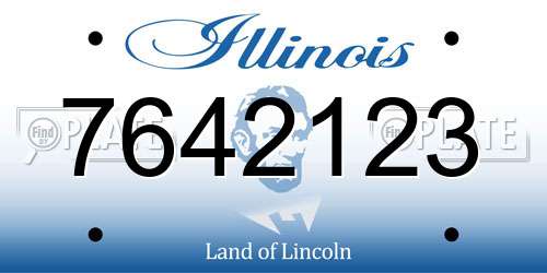 7642123 Illinois License Plate