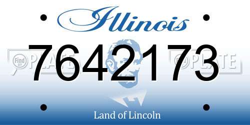 7642173 Illinois License Plate