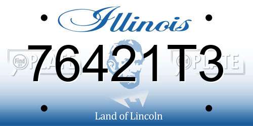 76421T3 Illinois License Plate