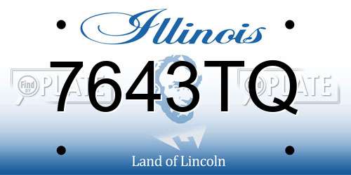 7643TQ Illinois License Plate