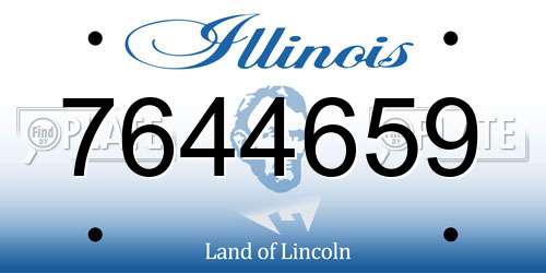 7644659 Illinois License Plate