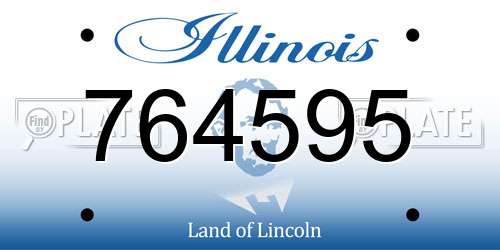 764595 Illinois License Plate