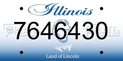 7646430 Illinois License Plate