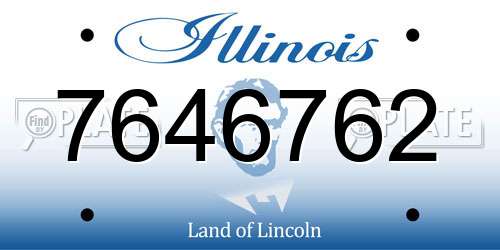 7646762 Illinois License Plate