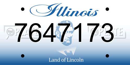 7647173 Illinois License Plate
