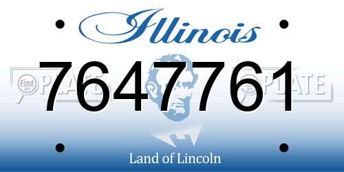 7647761 Illinois License Plate