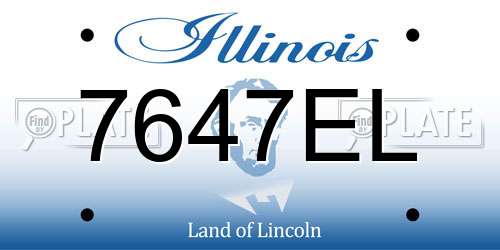 7647EL Illinois License Plate