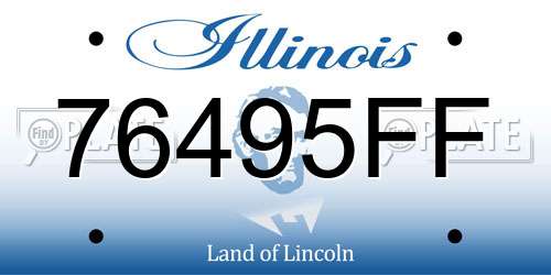 76495FF Illinois License Plate