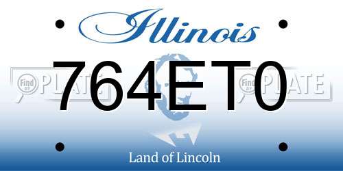 764ET0 Illinois License Plate