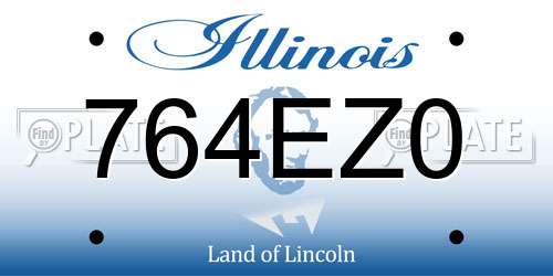 764EZ0 Illinois License Plate