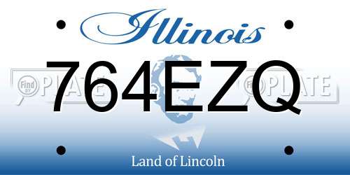 764EZQ Illinois License Plate
