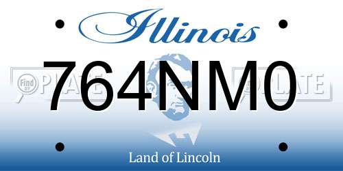 764NM0 Illinois License Plate