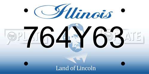 764Y63 Illinois License Plate