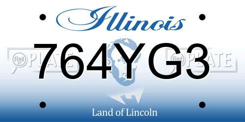 764YG3 Illinois License Plate