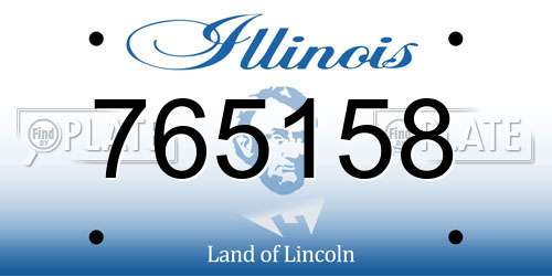 765158 Illinois License Plate