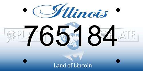 765184 Illinois License Plate