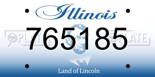 765185 Illinois License Plate