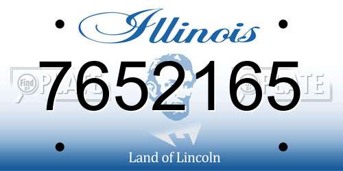 7652165 Illinois License Plate