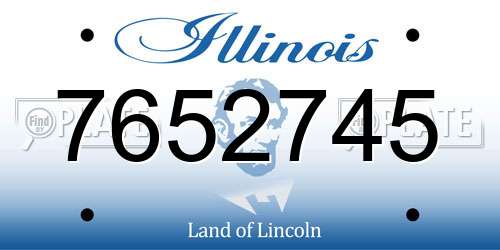 7652745 Illinois License Plate
