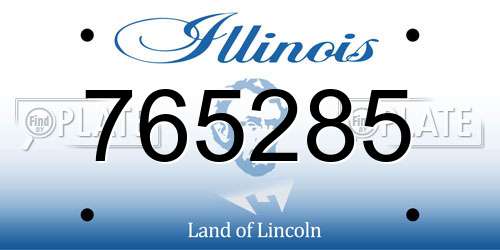 765285 Illinois License Plate