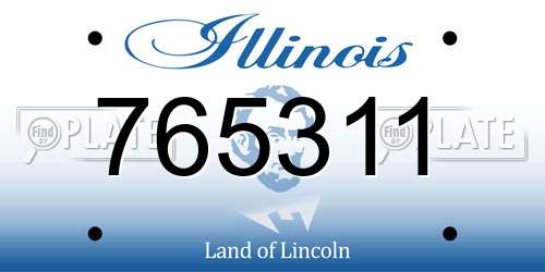 765311 Illinois License Plate