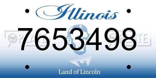 7653498 Illinois License Plate