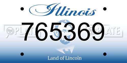 765369 Illinois License Plate