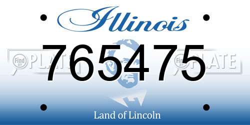 765475 Illinois License Plate