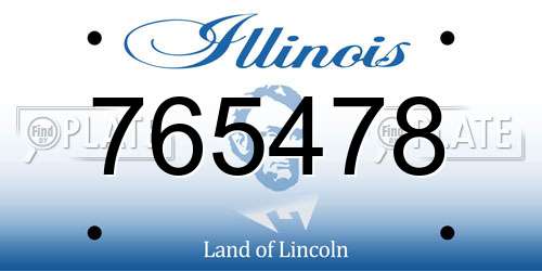 765478 Illinois License Plate