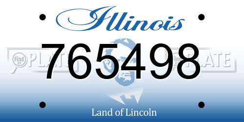 765498 Illinois License Plate