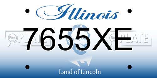 7655XE Illinois License Plate