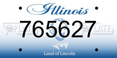 765627 Illinois License Plate