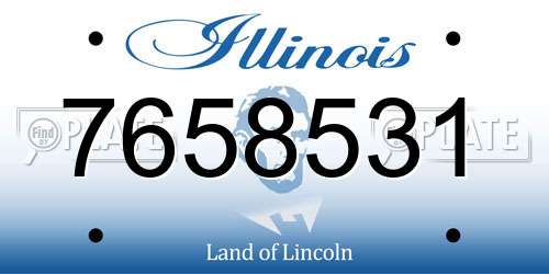 7658531 Illinois License Plate