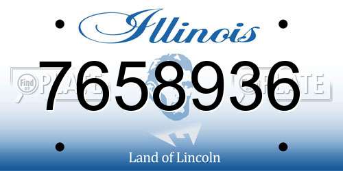 7658936 Illinois License Plate