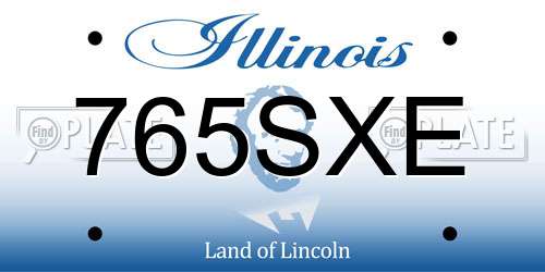765SXE Illinois License Plate