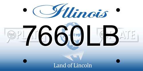 7660LB Illinois License Plate