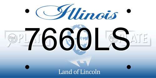 7660LS Illinois License Plate