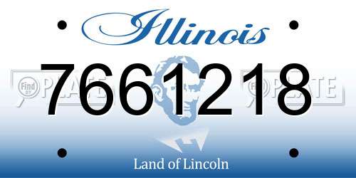 7661218 Illinois License Plate