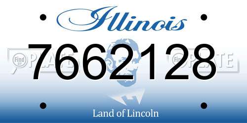 7662128 Illinois License Plate