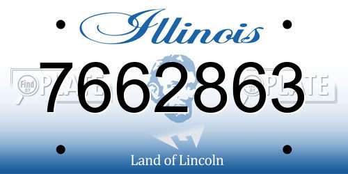 7662863 Illinois License Plate