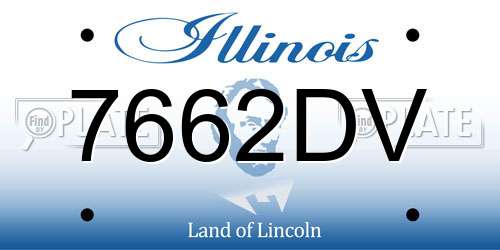 7662DV Illinois License Plate
