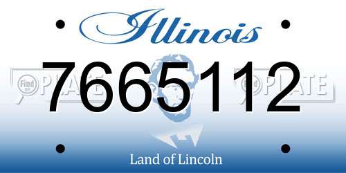 7665112 Illinois License Plate