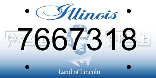 7667318 Illinois License Plate